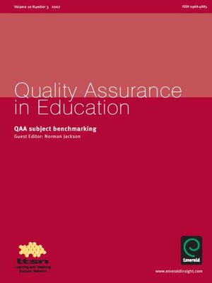 cover image of Quality Assurance in Education, Volume 10, Issue 3